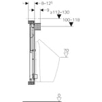 Bastidor Geberit Kombifix para urinario, 109–127 cm, universal, para cabezal pulverizador